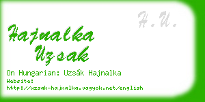 hajnalka uzsak business card