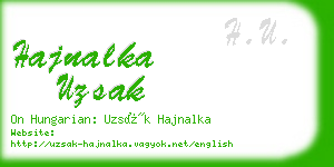 hajnalka uzsak business card